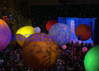 Ελαφριά ζωηρόχρωμη σφαίρα μπαλονιών φεγγαριών διακοσμήσεων διογκώσιμη RGB με το κιβώτιο ελέγχου DMX512