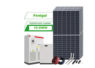 Υβριδική εξάρτηση συστημάτων 15KW 30KW Paneles Solares ηλιακής ενέργειας 3 φάσης με την μπαταρία αποθήκευσης