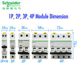 Ηλεκτρικός μικροσκοπικός διακόπτης 6~63A, 1P, 2P, 3P, 4P, DPN Acti9 MCB Σνάιντερ για την ηλεκτρική διανομή