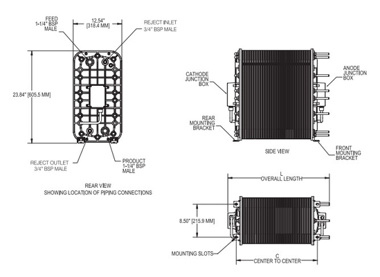Μεγαλύτερη σταθερότητα Ionpure CEDI LX-Z IP-LXM30Z-5 για την βιομηχανία ηλεκτρονικής ενέργειας