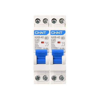 Chint nxb-40 μικροσκοπικός διακόπτης 6~40A, Icn=4500A, 1P+N 18mm DPN ενιαία ενότητα για τη χρήση προστασίας AC230V κυκλωμάτων